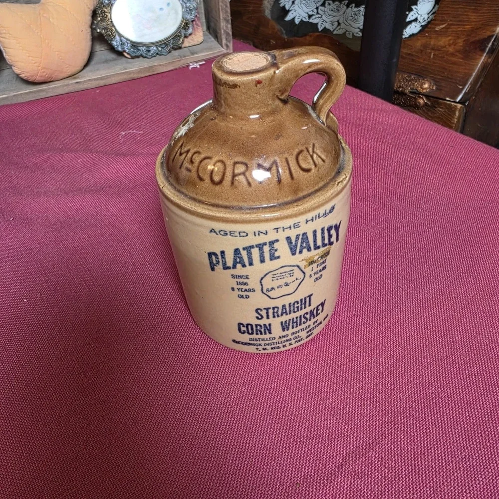 Vintage 1968 ORIGINAL MINI MCCORMICK PLATTE VALLEY CORN WHISKEY JUG MOONSHINE‎
